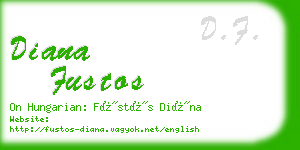 diana fustos business card